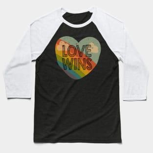 Love Wins Colorful LGBT Baseball T-Shirt